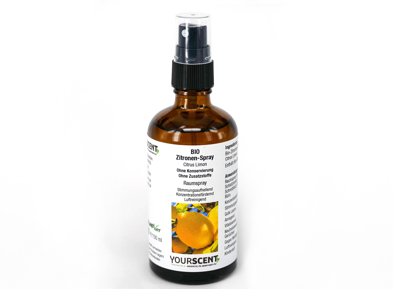 Raumspray Zitrone, bio, 100 ml - YourScent Webshop
